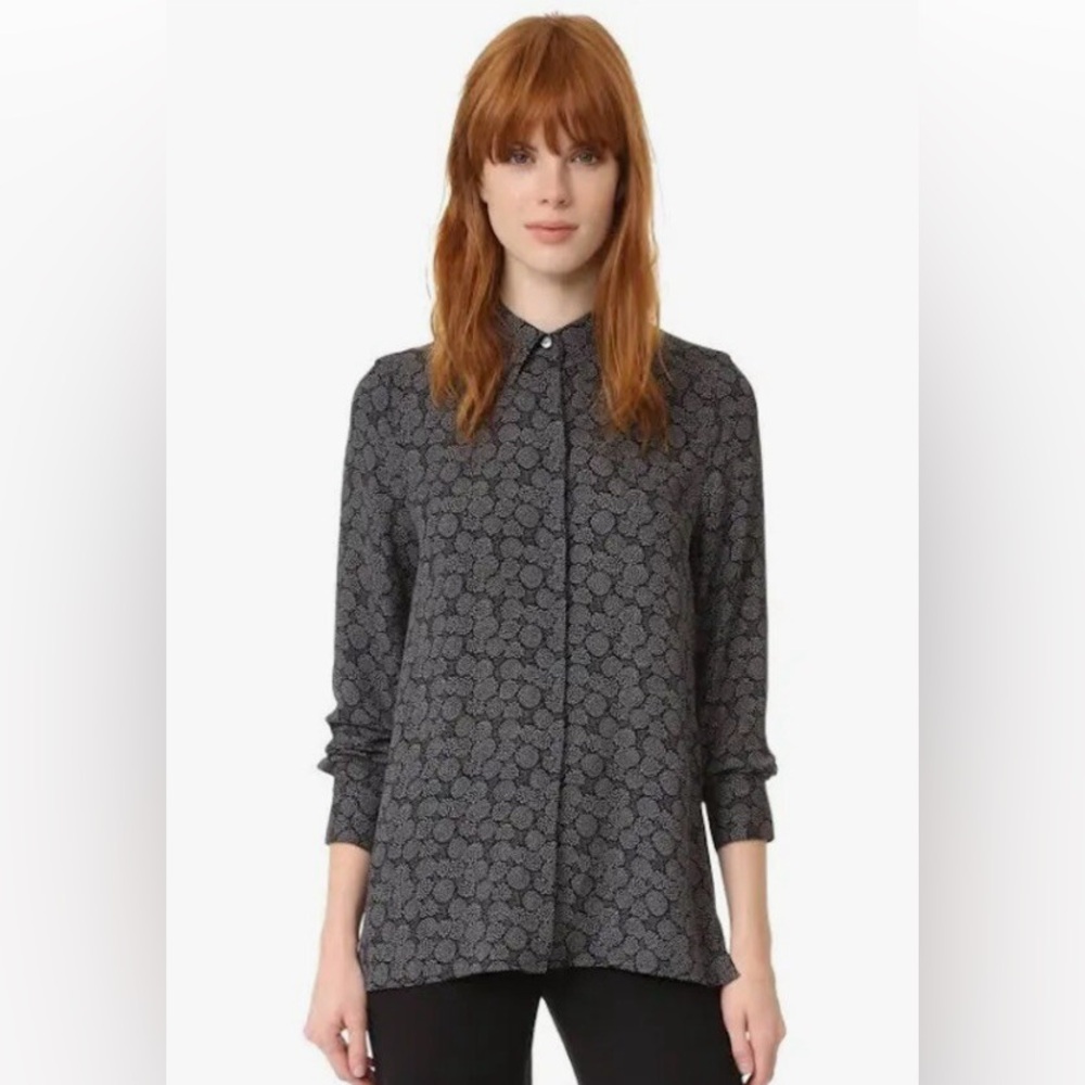 Vince Silk Floral Print Blouse
